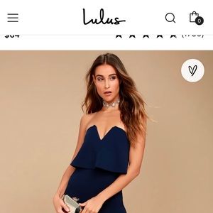 LULUS navy halter jumpsuit. NEVER WORN